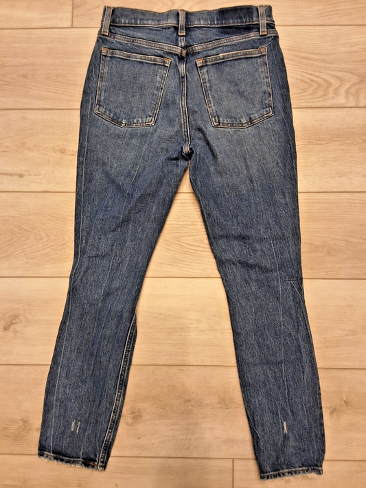 Abercrombie & Fitch The Skinny High Rise Size 28/6 Distressed Womens Jeans