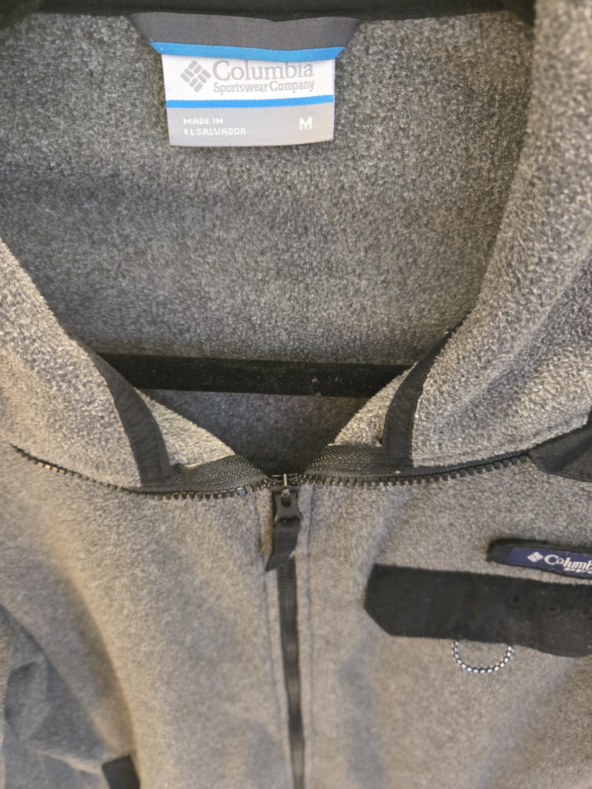 Columbia M Gorpcore Fleece Jacket Full Zip Chest Pocket Grey Quiet Luxury