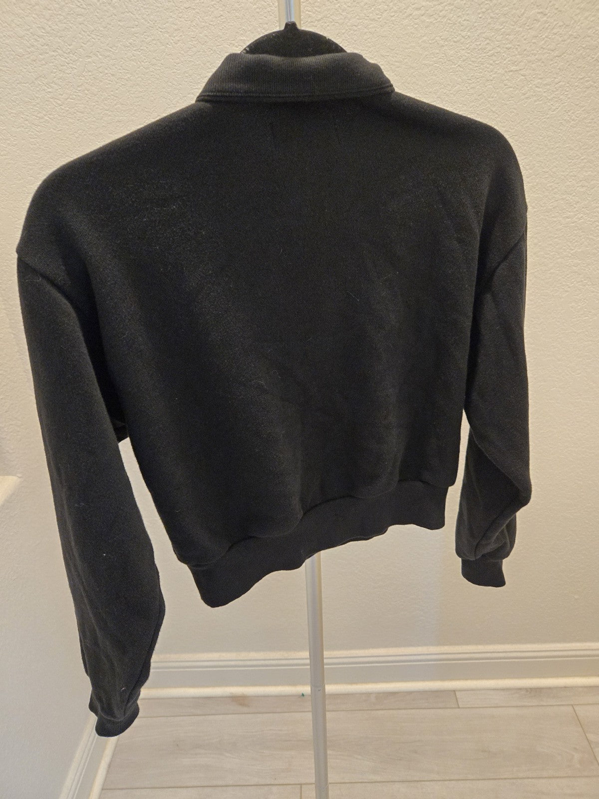 Victoria's Secret Bling Rhinestone Size M Crop Quarter Zip Sweatshirt Womens