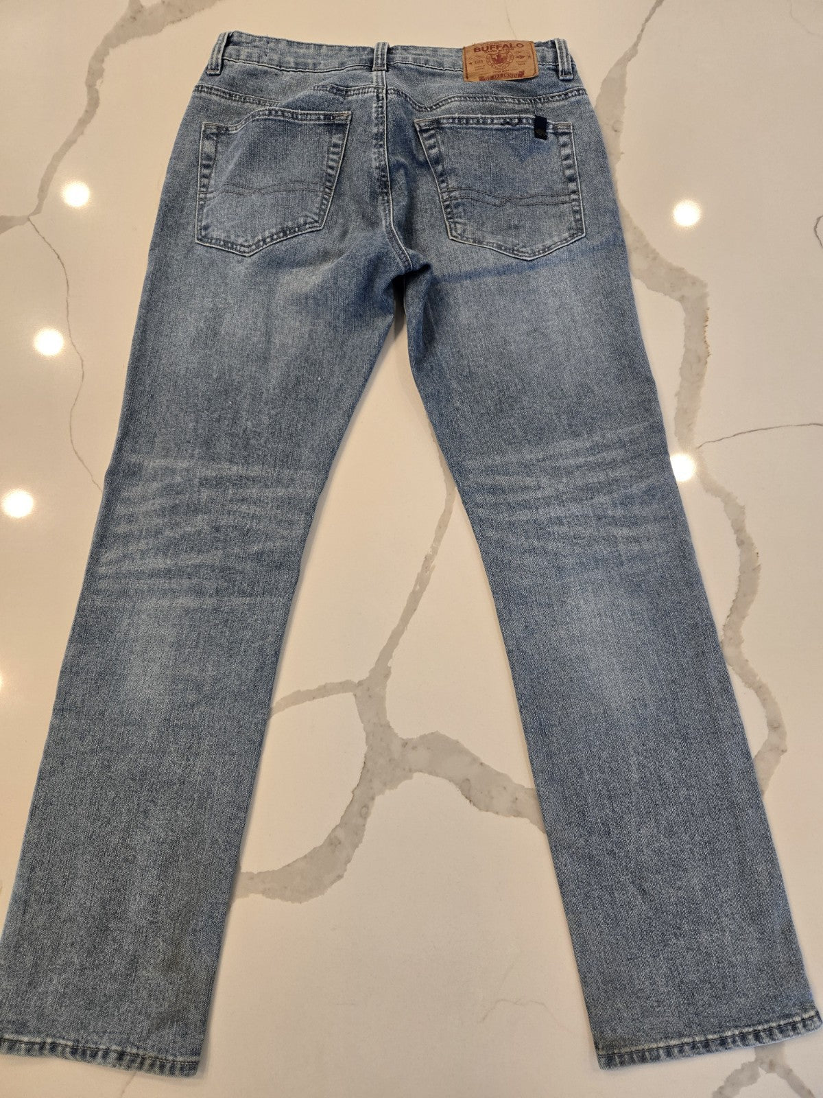 Buffalo David Bitton Mens Straight Leg  30x32 Jeans Lt Wash Blue Denim Y2K Vintage