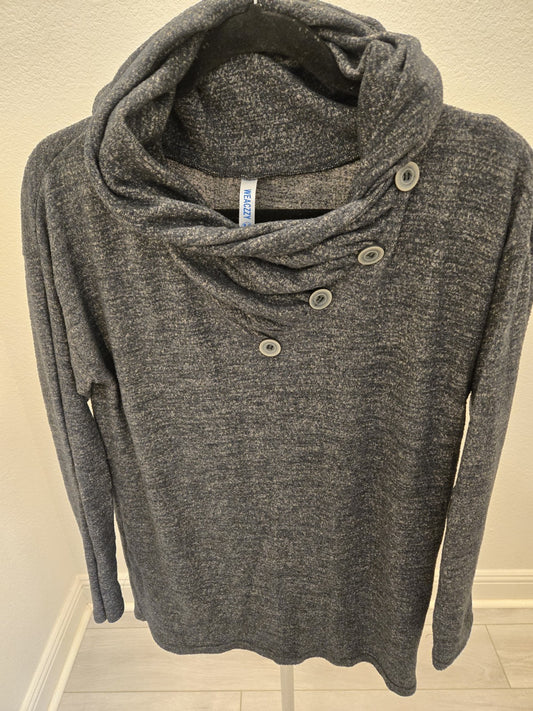 WEACZZY Women's Medium Long Sleeve Cowl Neck Lightweight Stretchy Sweater