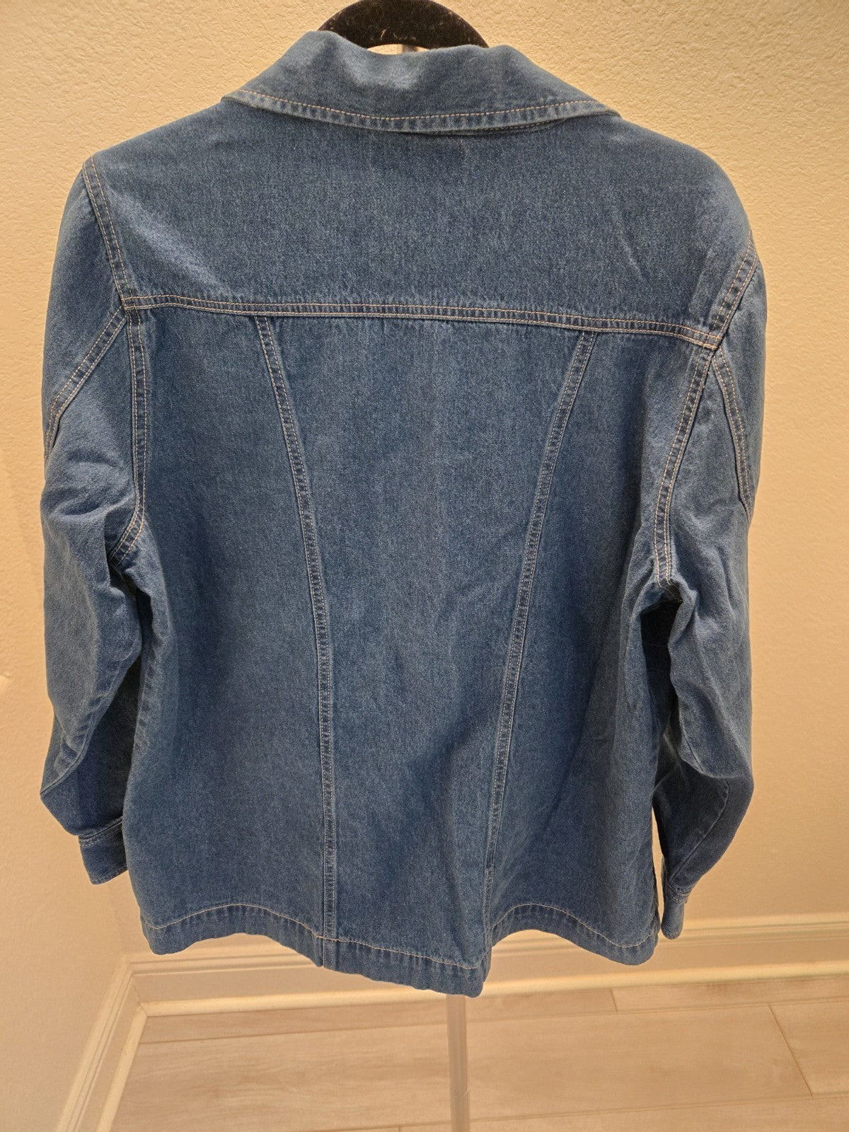 Turtle Bay New York Denim XL Womens Blue Indigo Classic Trucker Jacket