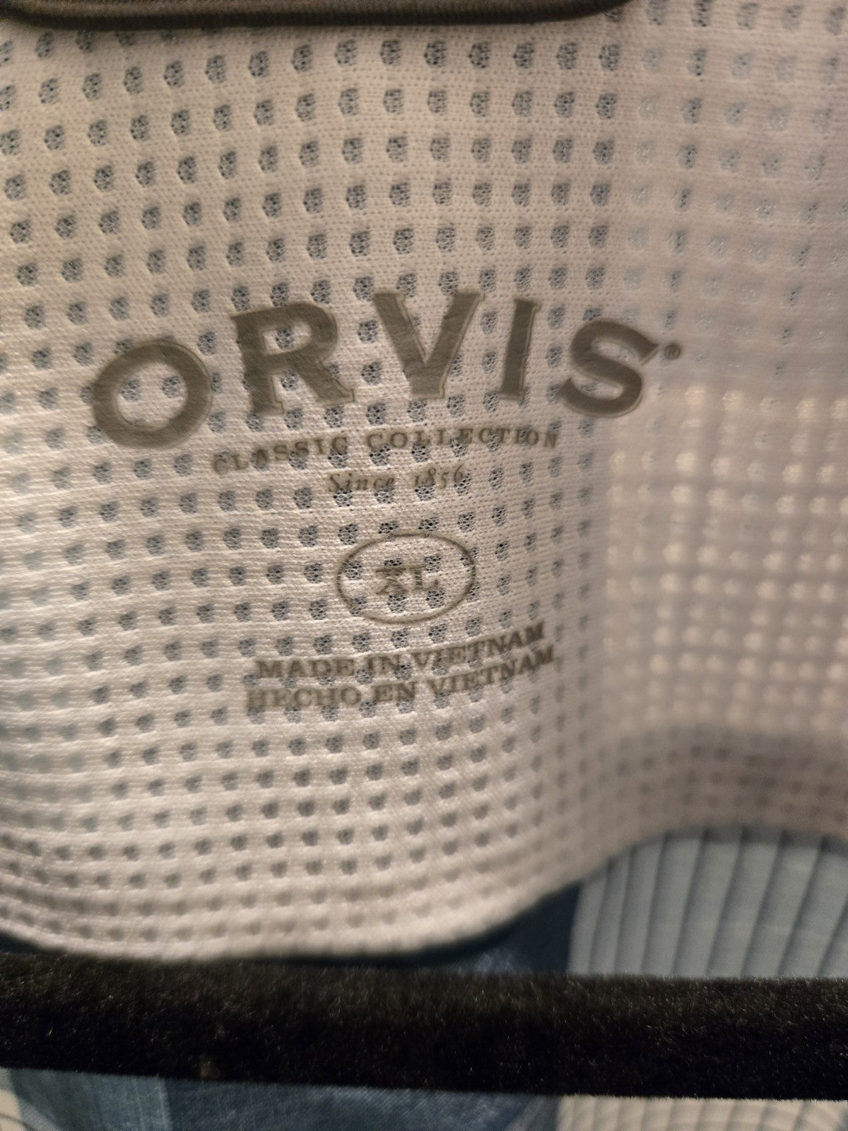 ORVIS 2XL Men's Performance Plaid Short Sleeve Fishing Shirt Vented Mesh Lined