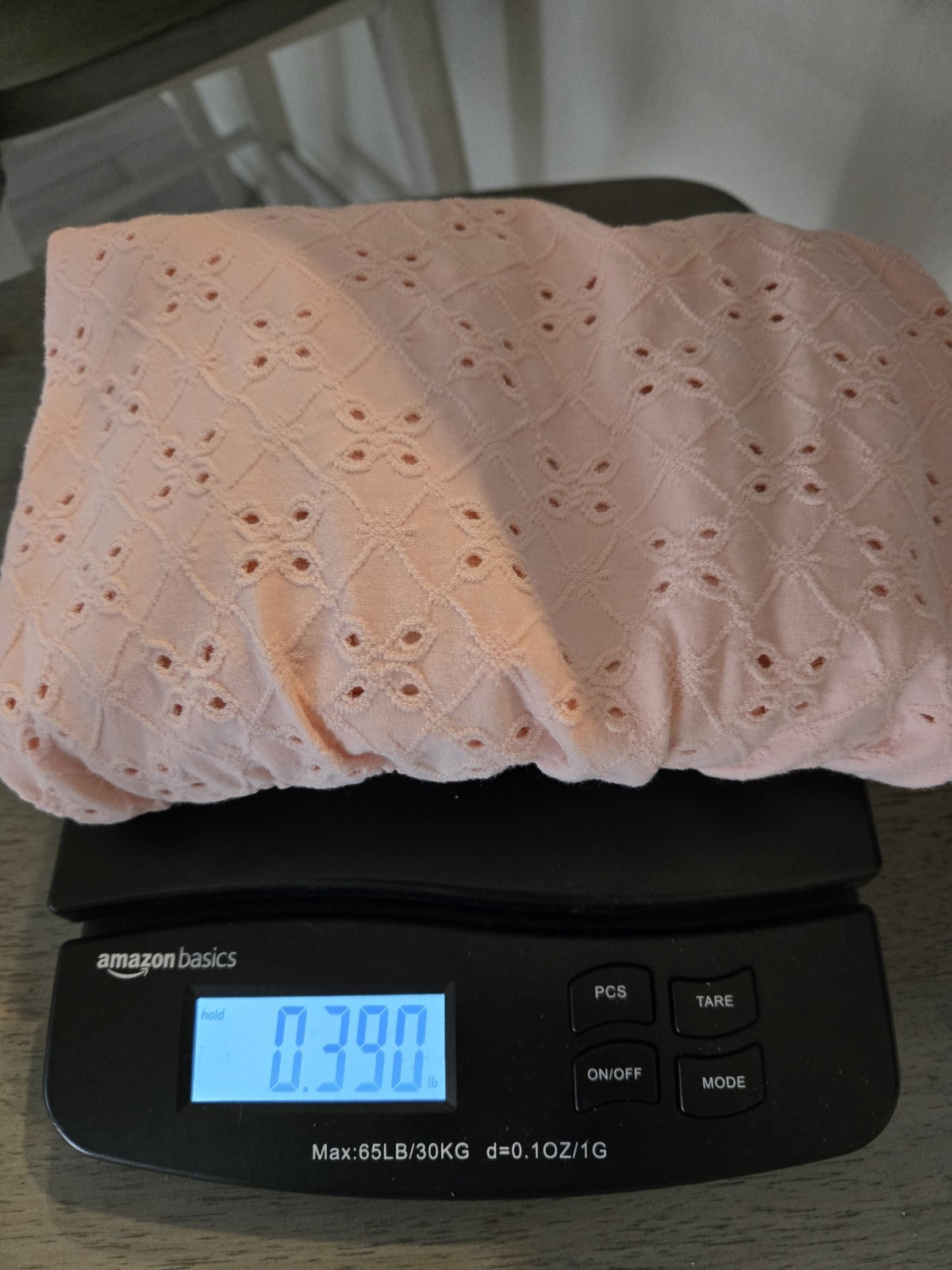 So Large Pink Eyelet Cotton Smocked Waist Puff Sleeve Crop Top Blouse Women's