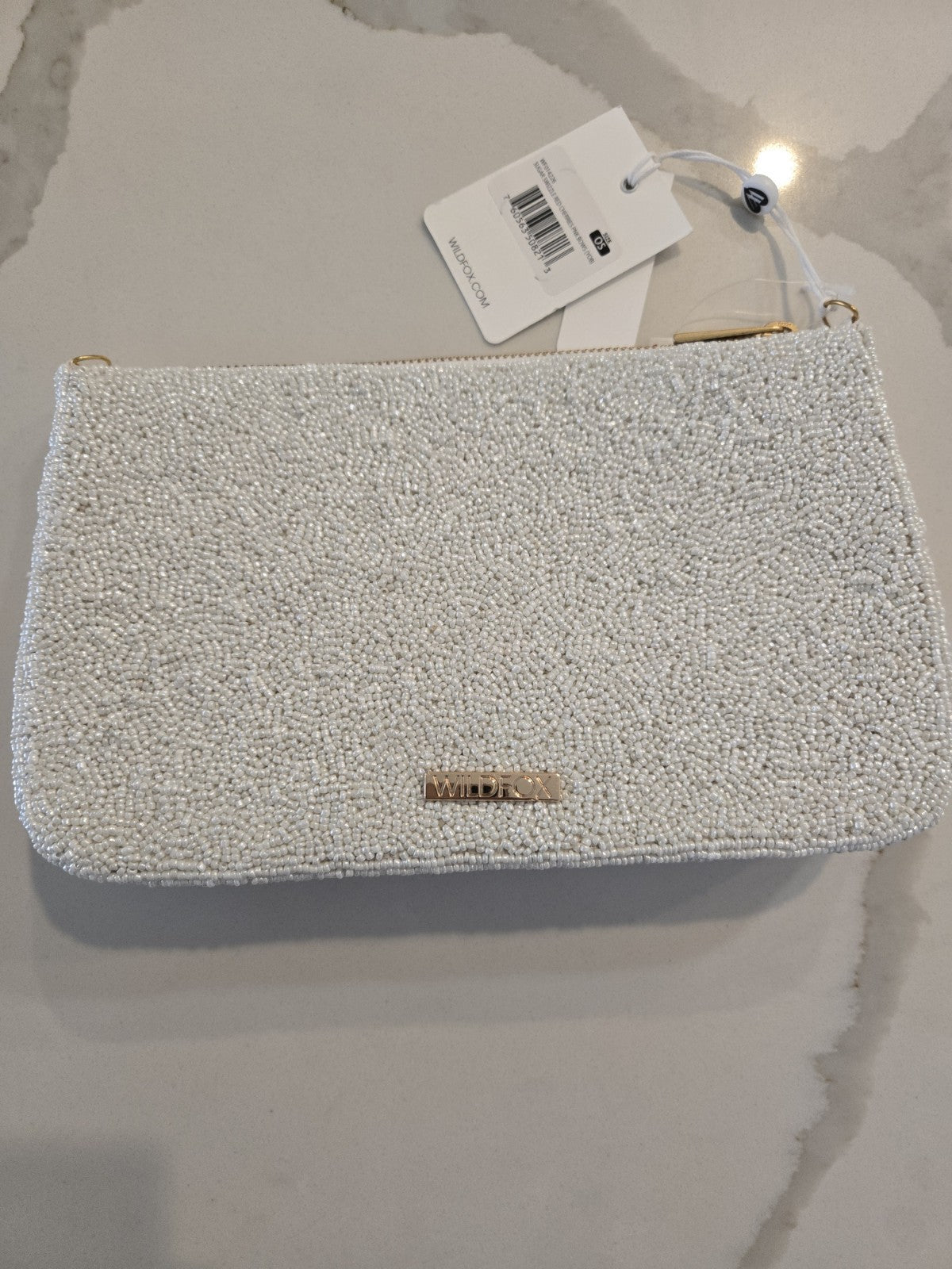 Wildfox Beaded Orange Mandarin White Cherry Bow Clutch Clutch Shoulder Bag NWT