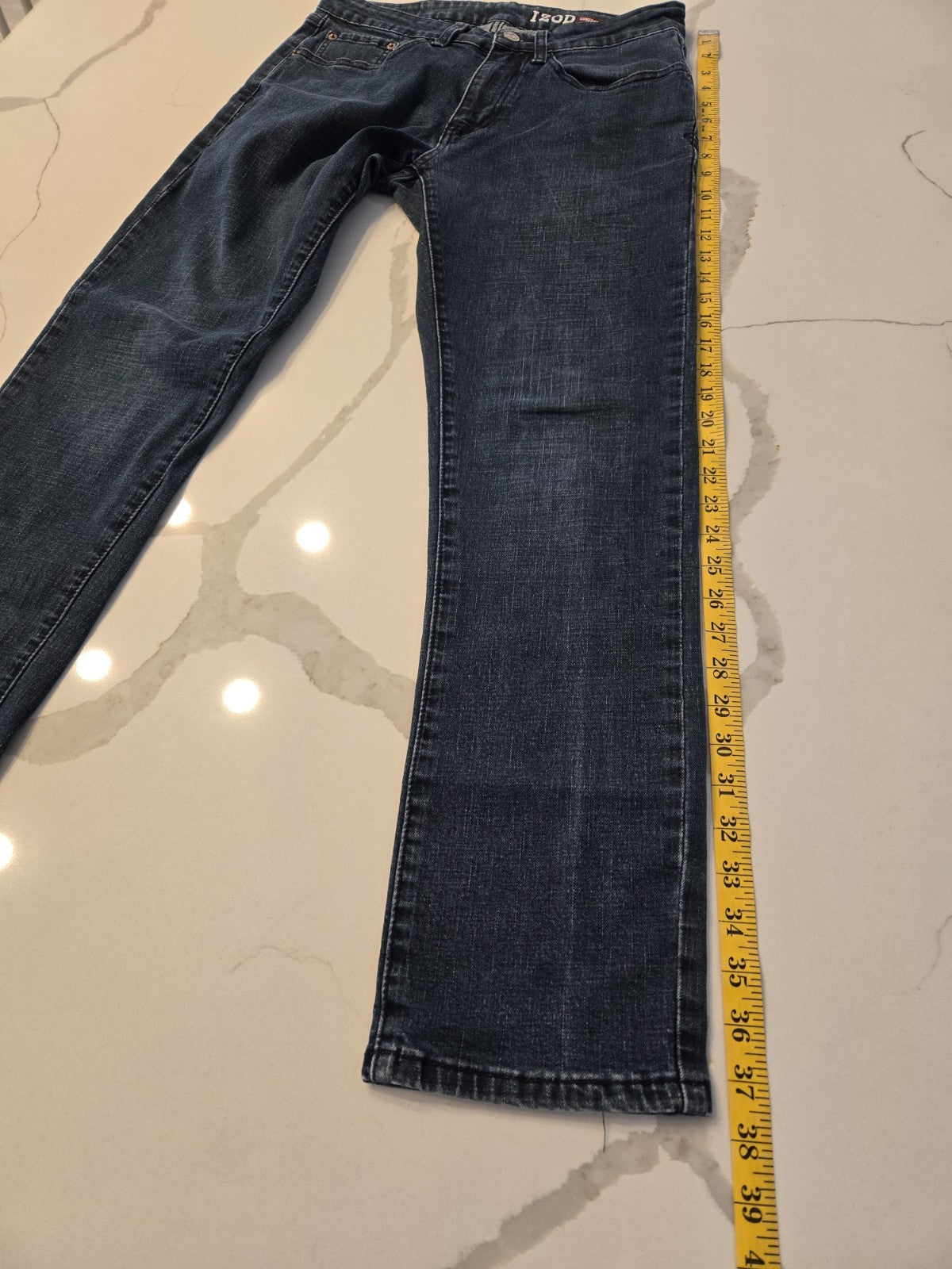 IZOD Men's 30x30 Comfort Stretch Straight Leg Jeans Dark Wash Indigo