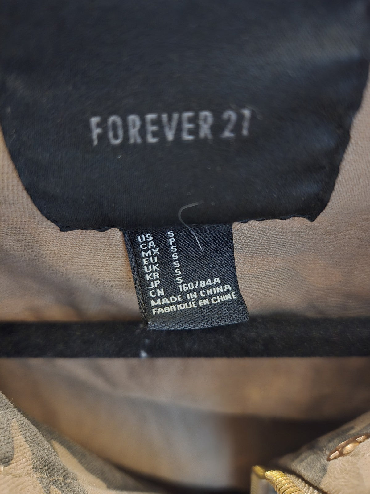Forever 21 Camo Military Jacket S Womens Utility Field Cargo Coat Camouflage
