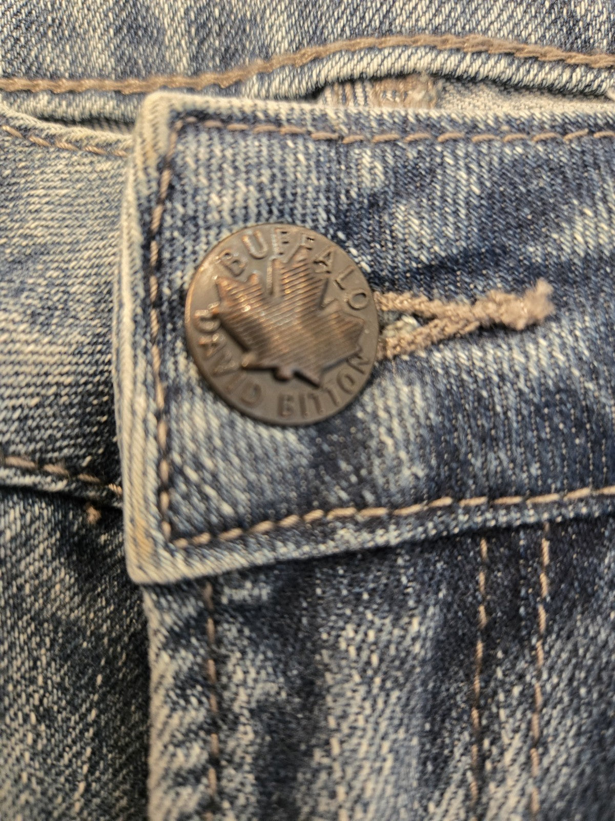 Buffalo David Bitton Mens Straight Leg  30x32 Jeans Lt Wash Blue Denim Y2K Vintage