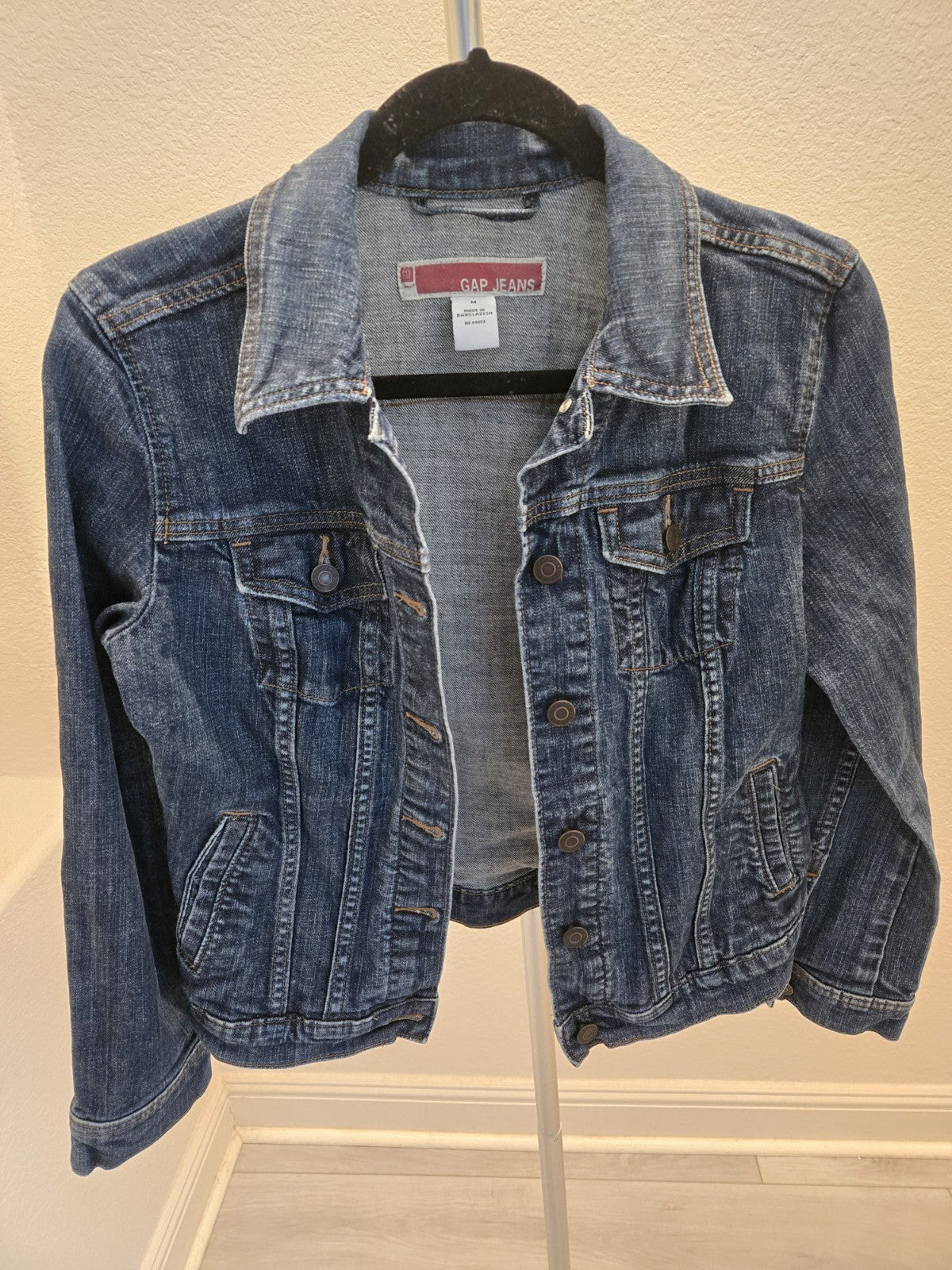 Gap Vintage Denim Jacket Y2K Red Tag M Womens Blue Medium Wash Trucker Jean