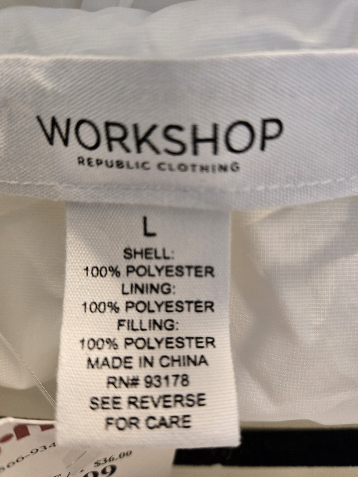 Workshop Republic NEW White Puffer Vest Shawl Collar Cozy Luxe Athleisure $78