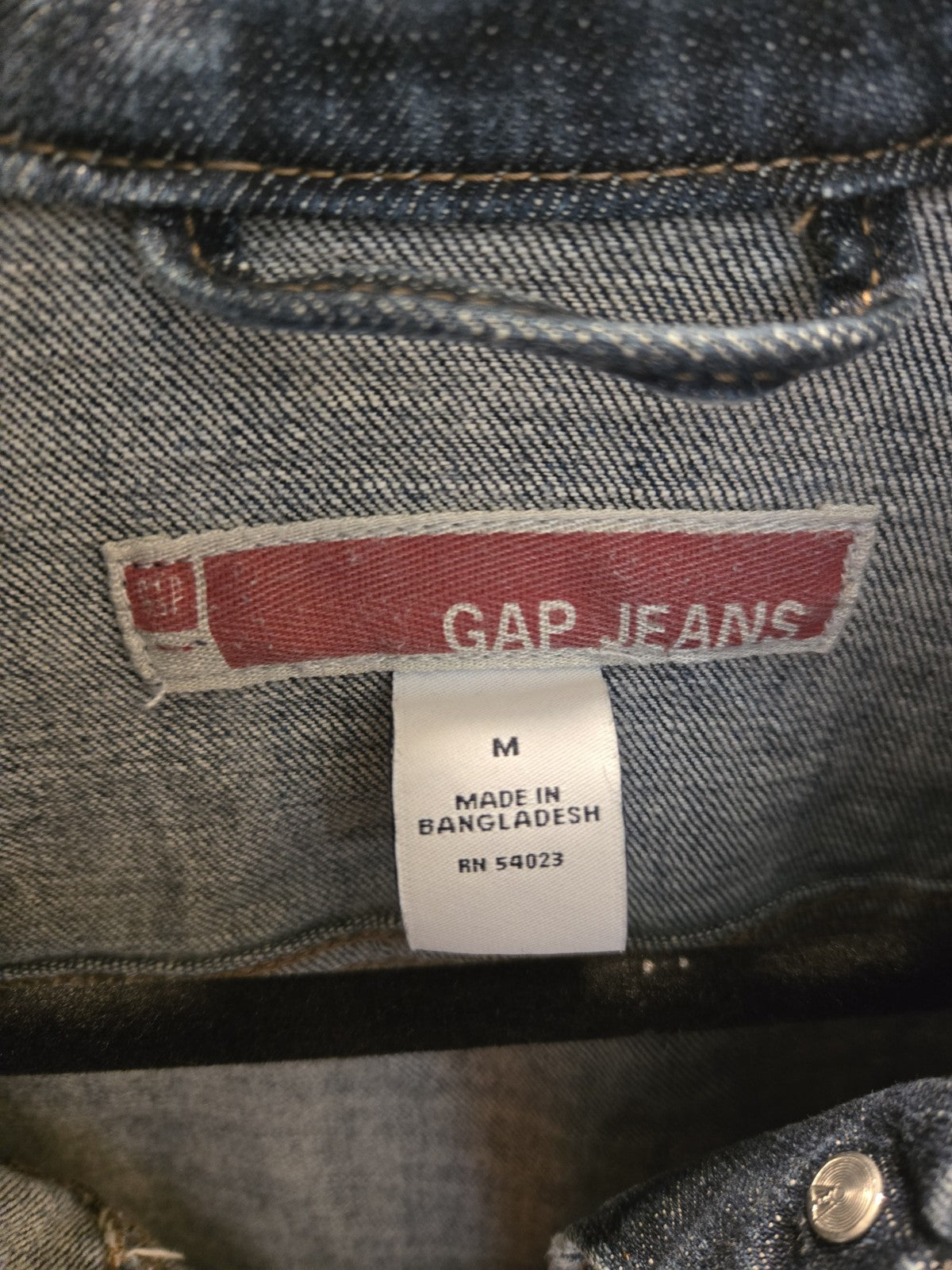 Gap Vintage Denim Jacket Y2K Red Tag M Womens Blue Medium Wash Trucker Jean