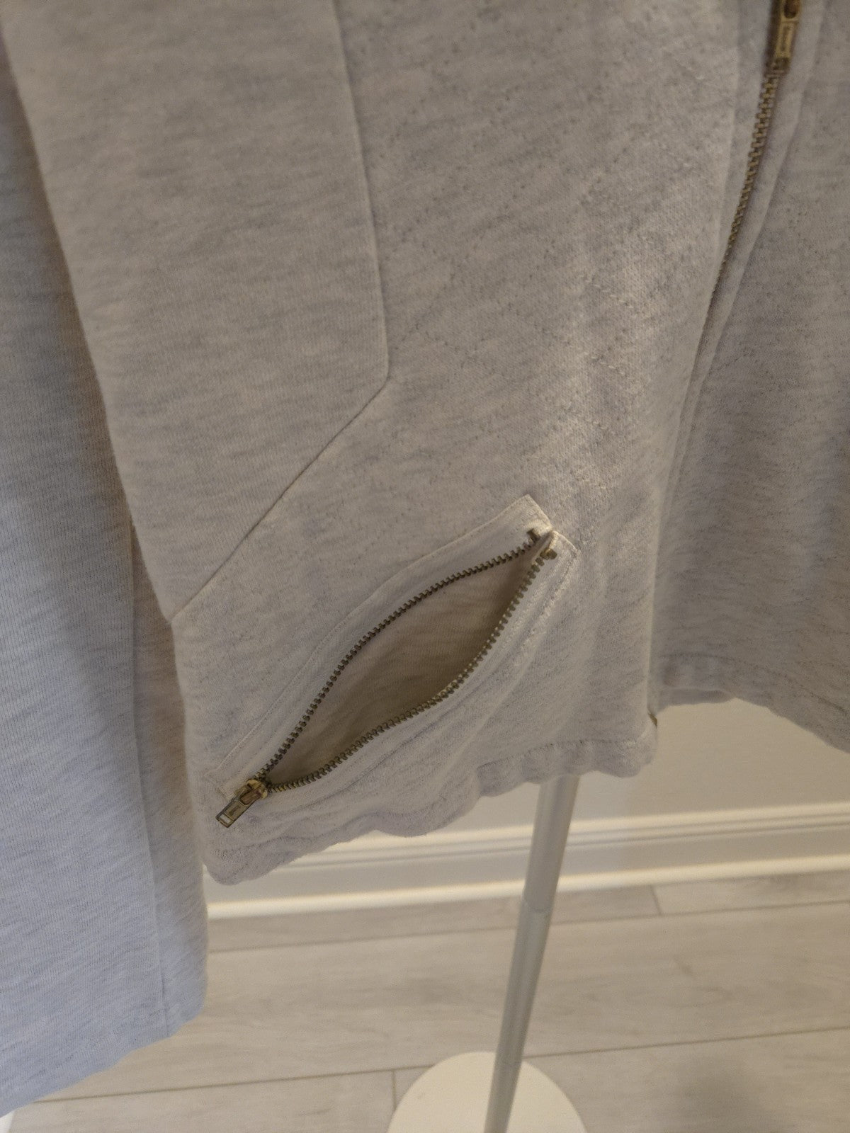 GUESS Women's M Gray Sherpa Shawl Collar Moto Biker Knit Jacket Cozy Soft