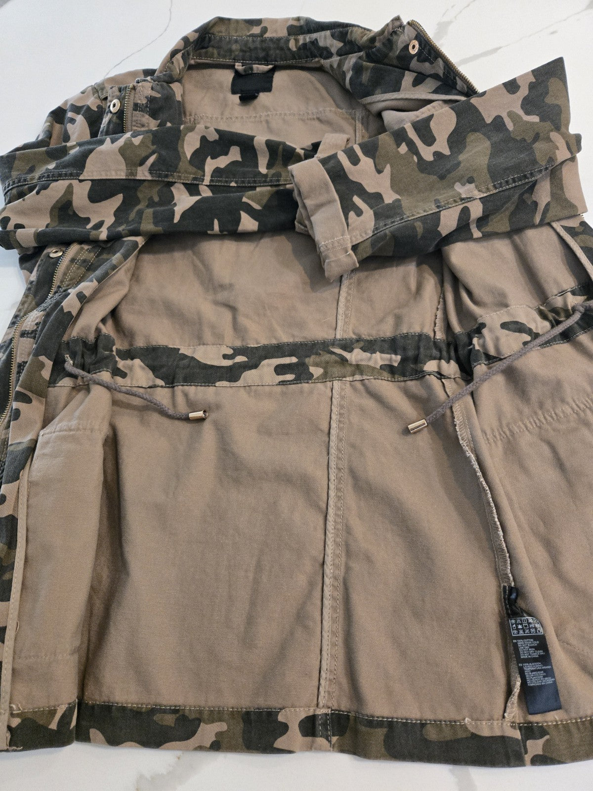 Forever 21 Camo Military Jacket S Womens Utility Field Cargo Coat Camouflage