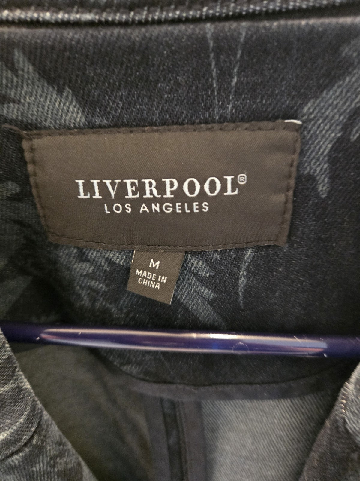 Liverpool Los Angeles Denim Blazer M Womens Botanical Floral Print Jacket