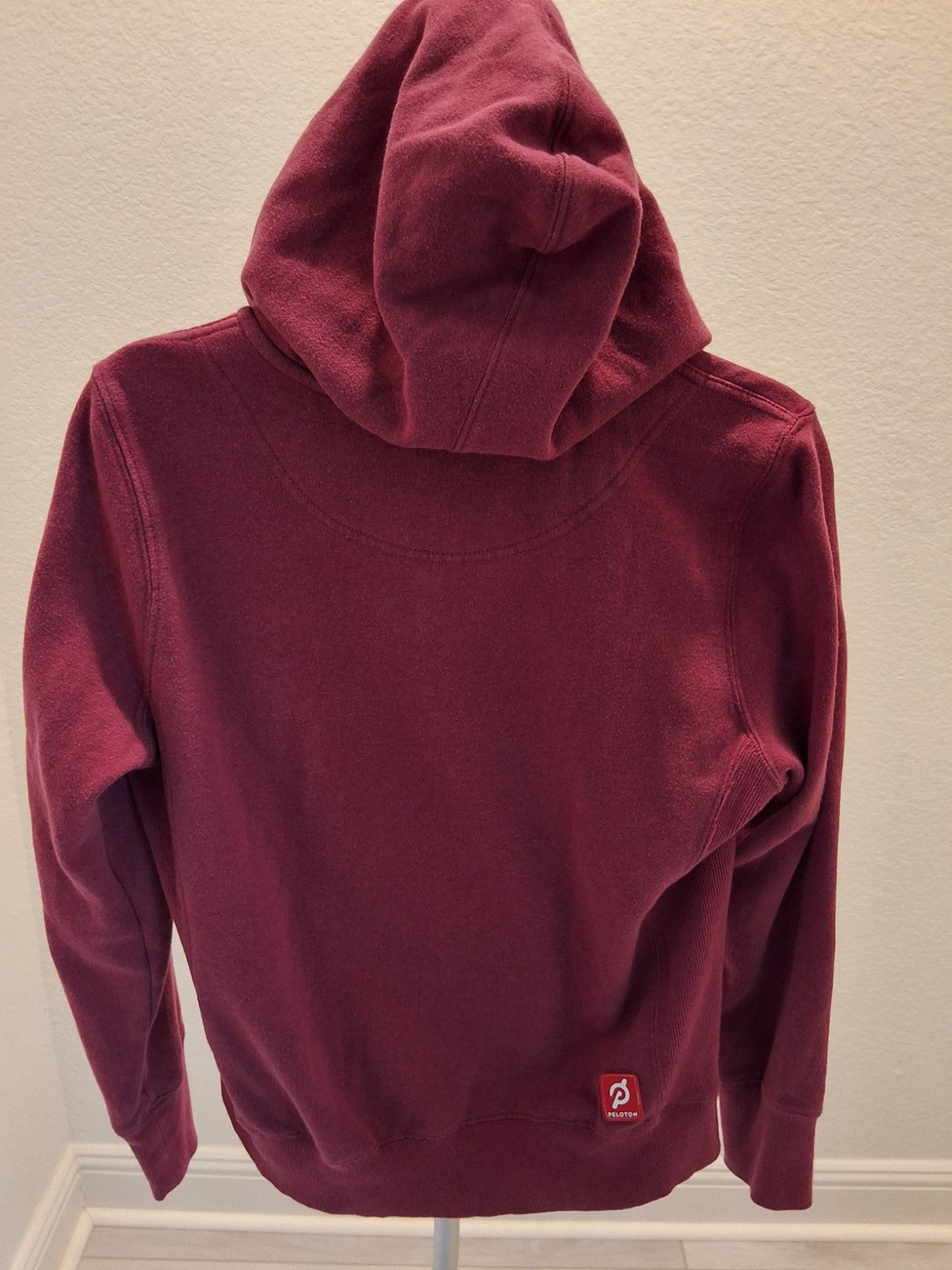 Peloton Official (2021) Fleece Full Zip Hoodie Burgundy w/ Logo Size S