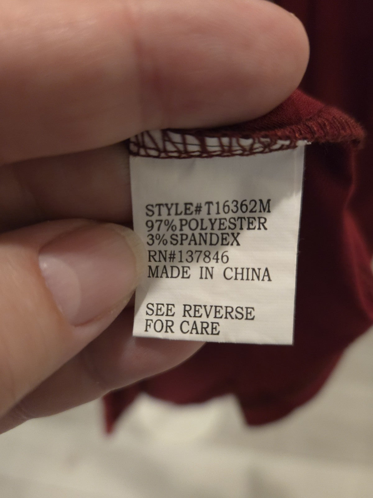 Stem & Vine Burgundy Rhinestone Top Puff Long Sleeve Blouse Holiday Womens XL