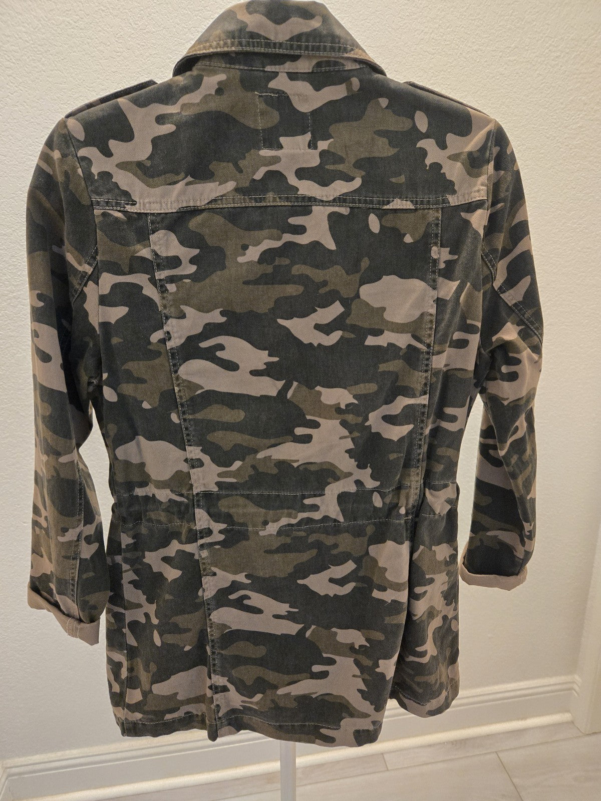 Forever 21 Camo Military Jacket S Womens Utility Field Cargo Coat Camouflage