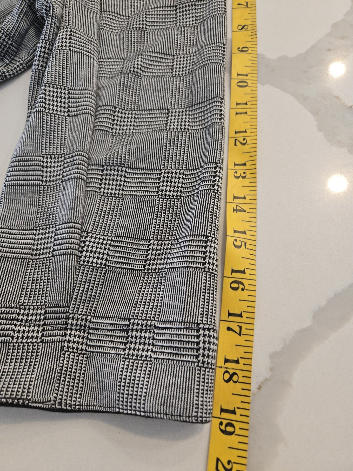 Cisono XL Plaid Blazer Hooded 2-in-1 Women's Black White Faux Layered Coat