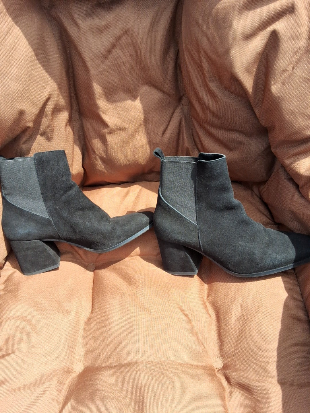 Sergio Rossi Women's Black Suede Ankle Boots Size 9 Elegant Designer Booties
