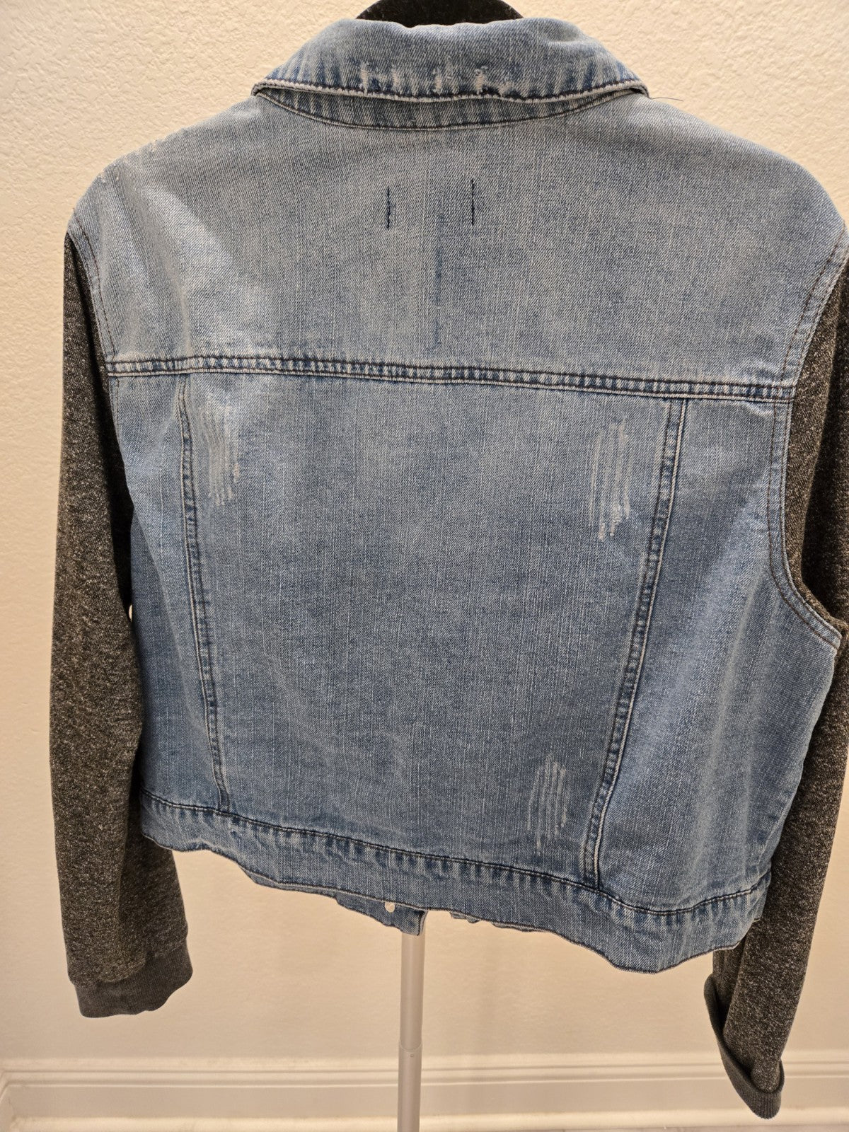 Ci Sono Denim Trucker Jacket SIze 2XL Classic Grucker Blue Fleece Collar Women's