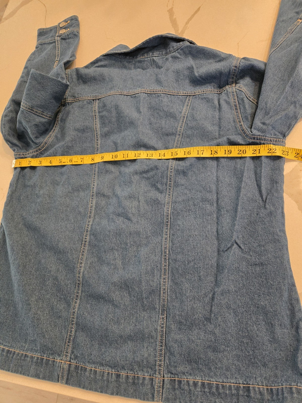 Turtle Bay New York Denim XL Womens Blue Indigo Classic Trucker Jacket