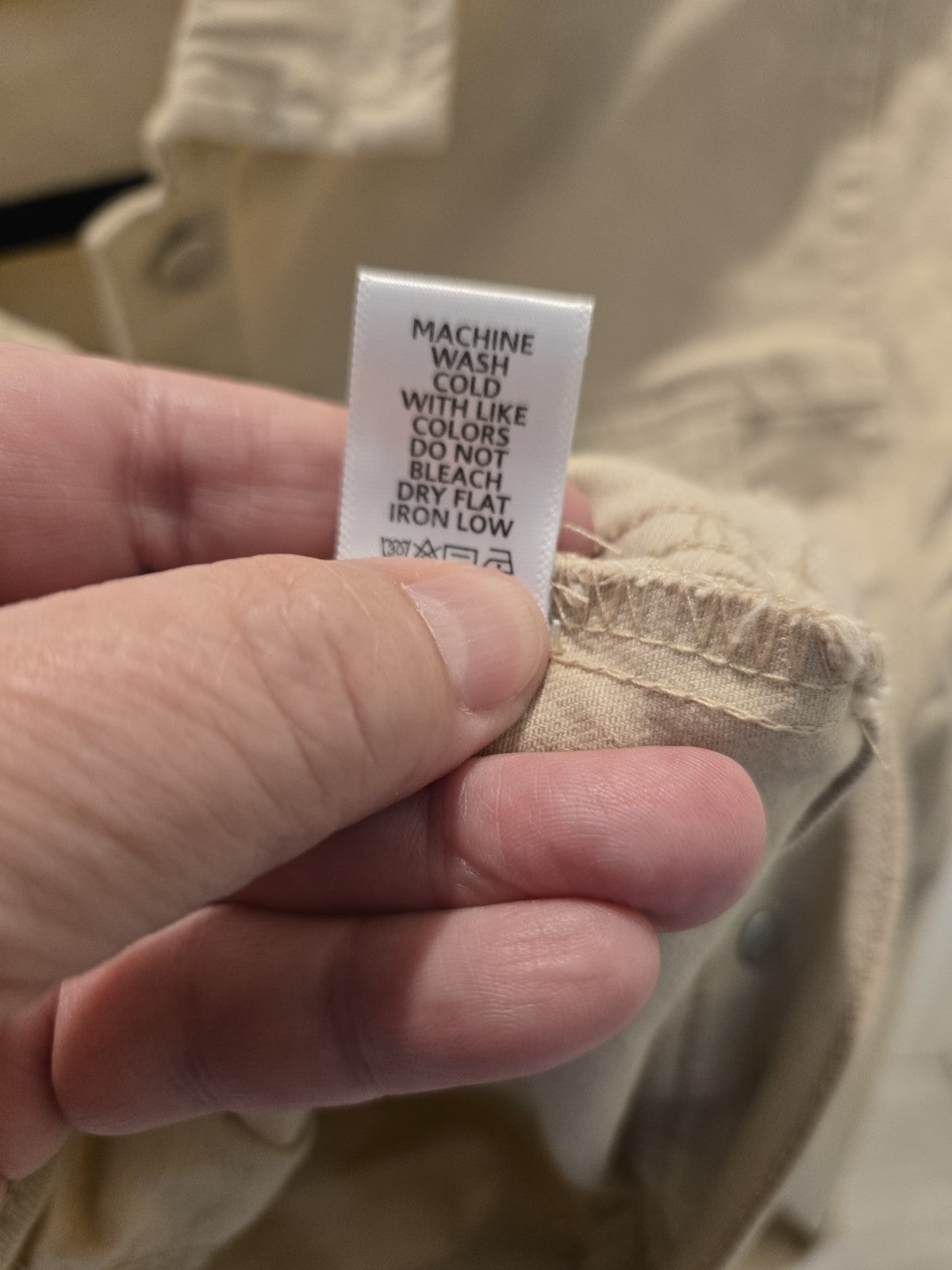 Active USA Khaki Denim Jacket M Womens Beige Jean Trucker Coat
