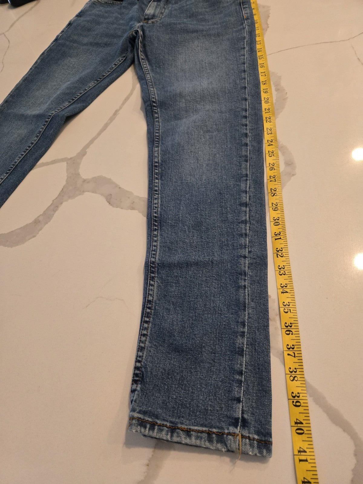 ZARA Size 30 Slim Fit High Rise Medium Wash Denim Womens Classic Blue Jeans