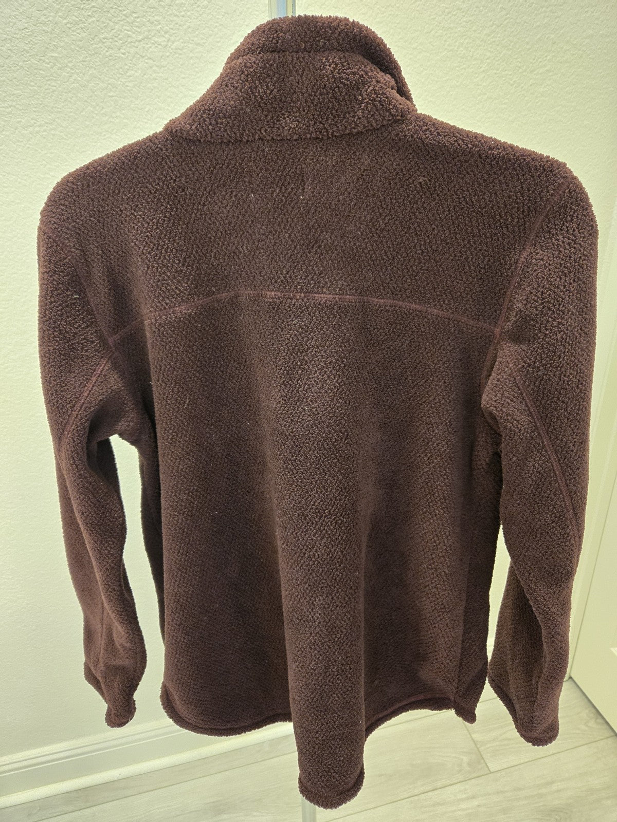 T.S. Taking Shape S Burgundy Teddy Fleece 1/4 Snap Sweatshirt NWT MSRP $64