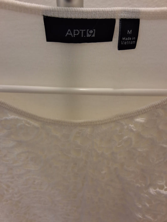 APT. 9 Feminine Lace Top Cottagecore Romantic Sleeveless Quiet Luxury White M