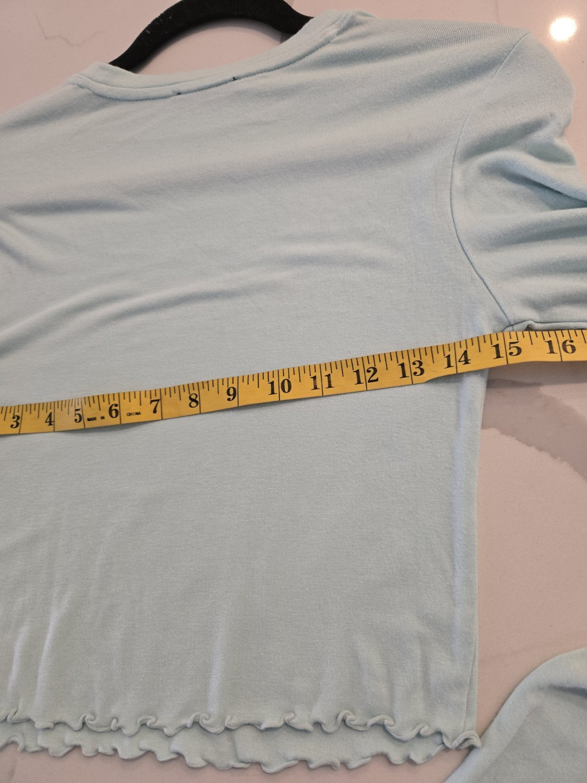 Forever 21 Small Mint Green Baby Girl Heart Graphic Crop Top Long Sleeve