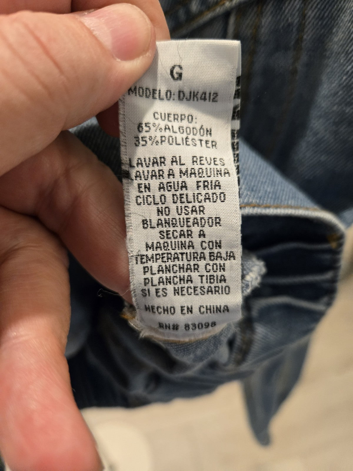 Ci Sono Denim Jacket Embroidered Roses L Women Blue Crop Asymmetric Zip Trucker