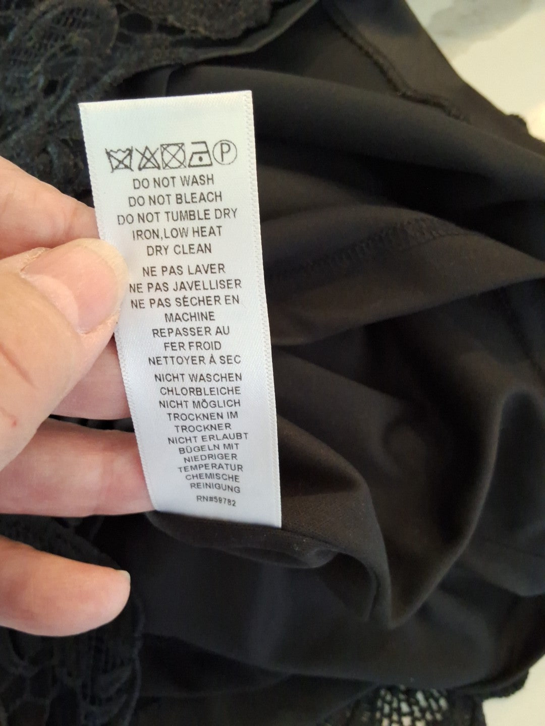Adrianna Papell Size 6 Black Lace Overlay Double Lined Corset Bodice Dress