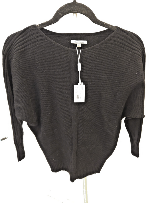 Vila Milano Small Black Batwing Dolman Back Faux Button NWT Sweater Knit Y2K