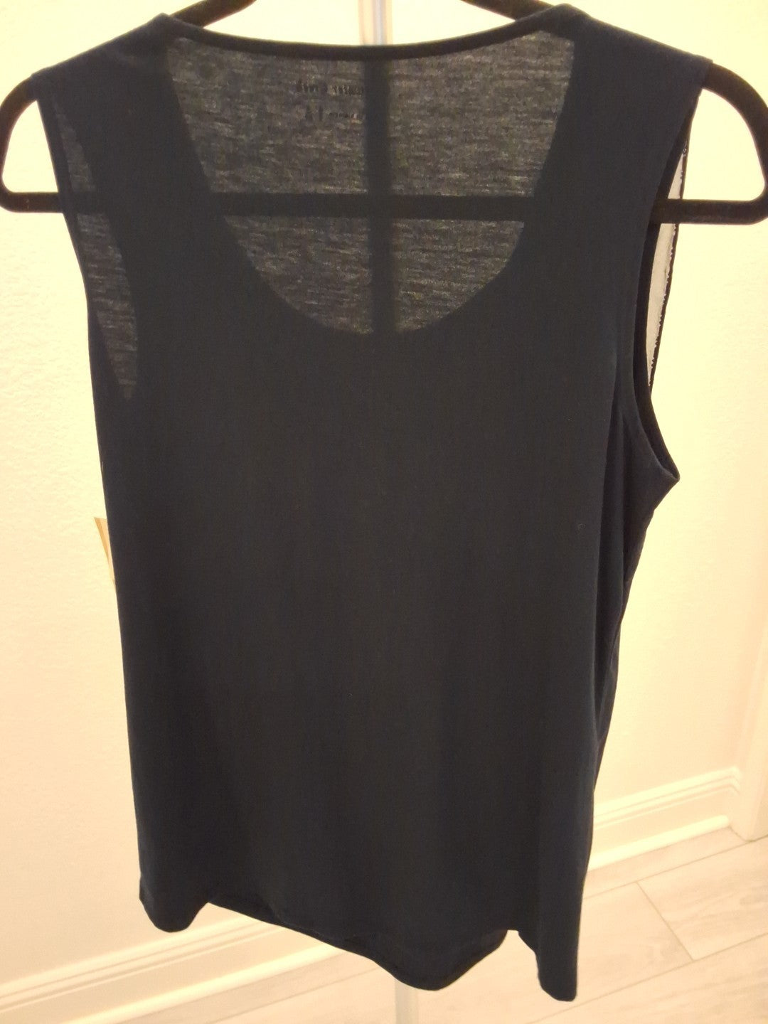 Coldwater Creek Small NWT Blue Sleeveless Braided Embellished Neck Womens Top