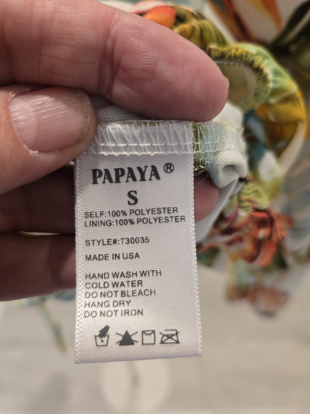 Papaya S Tropical Palm Leaf Blouse Womens Tie Front Cropped Top Beach