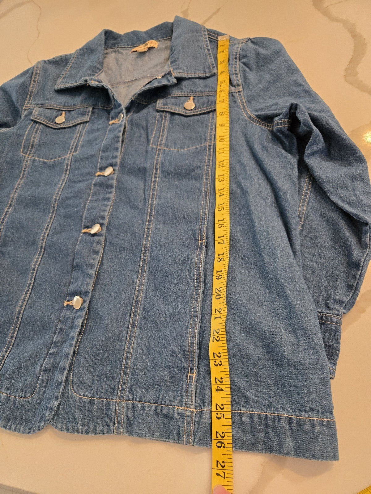 Turtle Bay New York Denim XL Womens Blue Indigo Classic Trucker Jacket