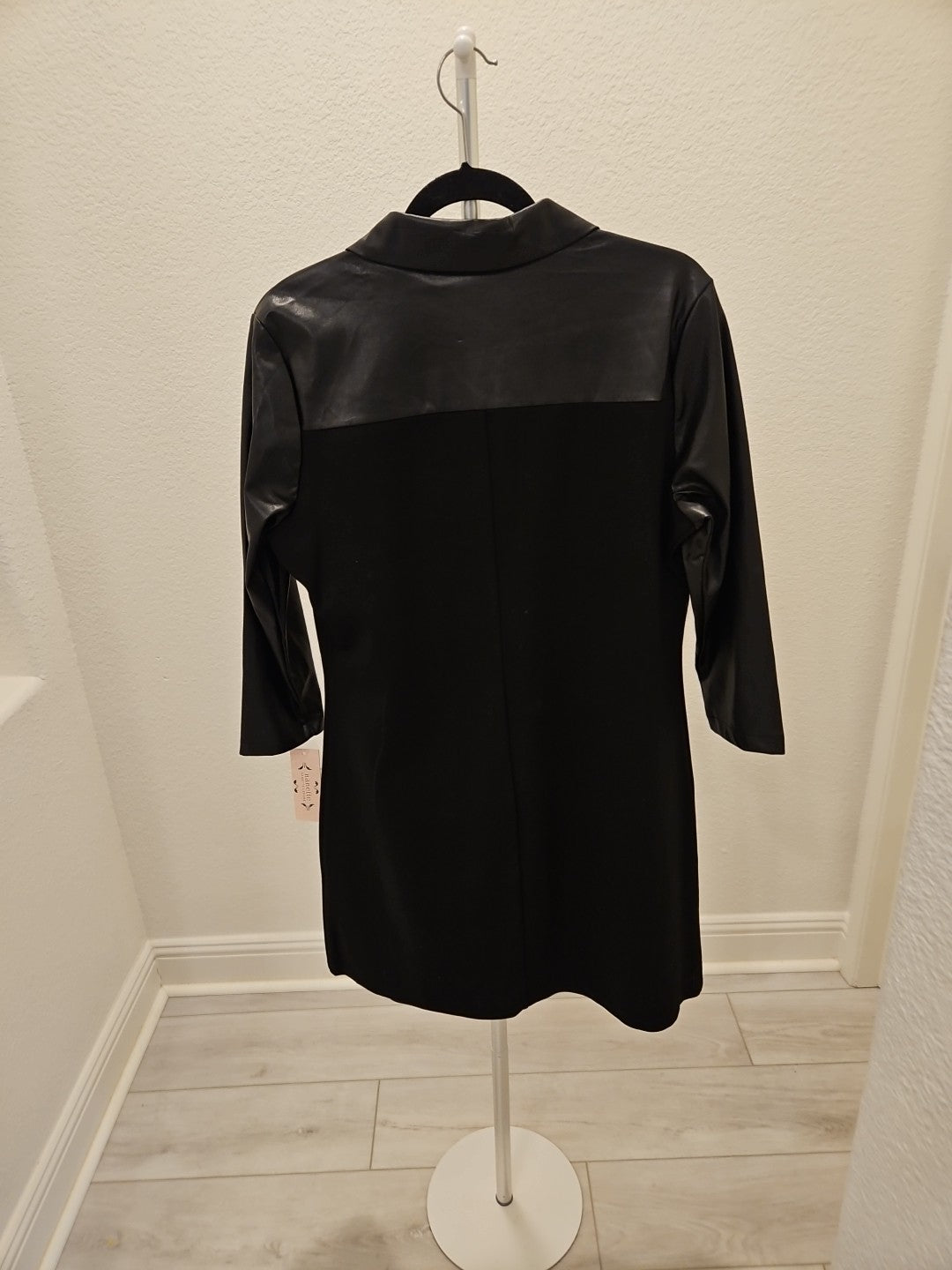 Nanette Lepore Size 10 NEW Goth Grunge Faux Leather Emo Career Knee Length Dress