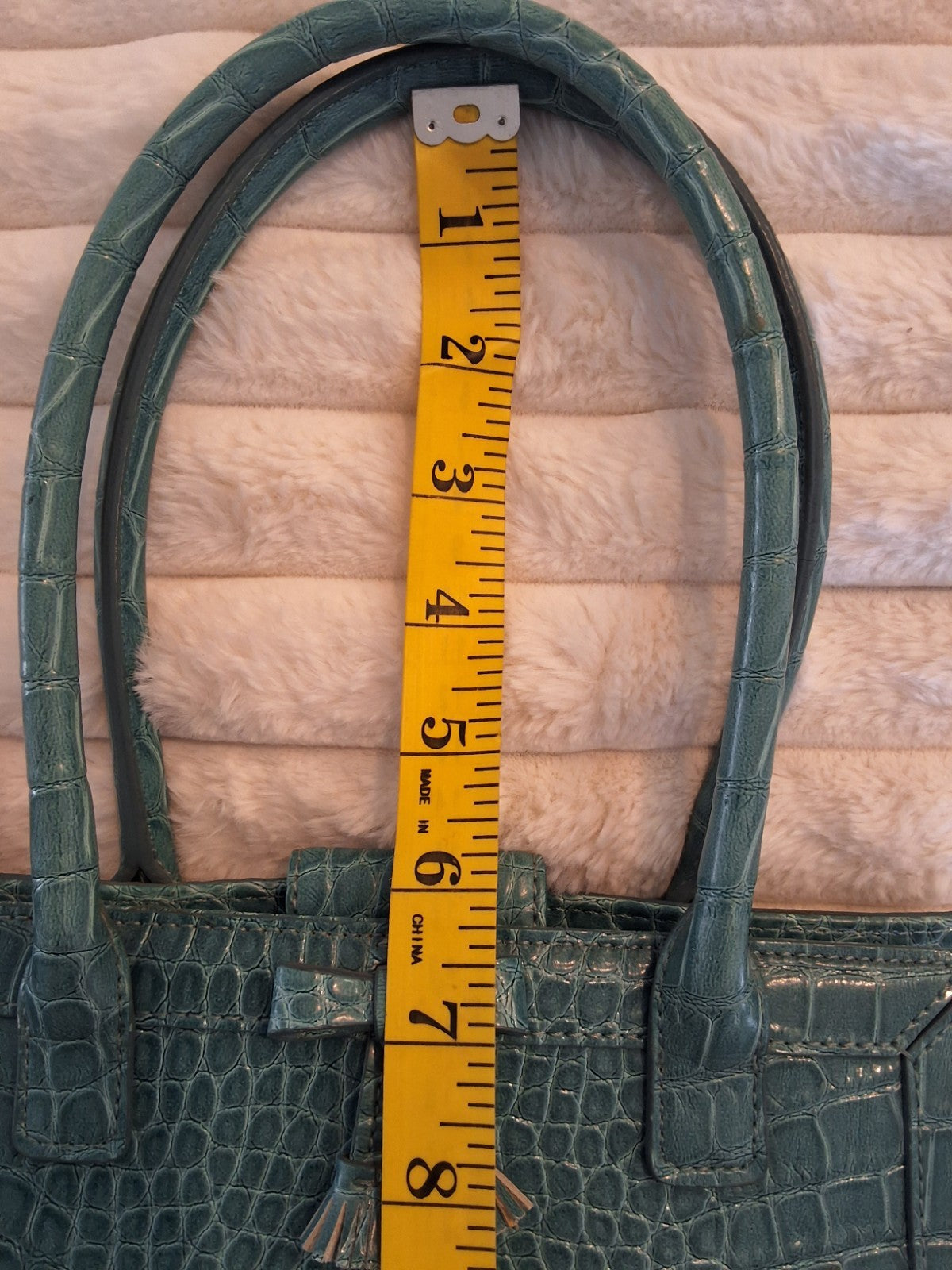 Liz Claiborne NWOT Vintage Teal Croc Embossed Great Expectation Y2K Mini Purse