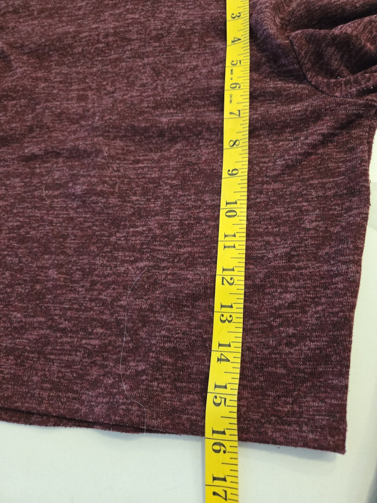 Forever 21 L Henley Crop Top Womens Burgundy Space Dye Long Sleeve Knit Shirt