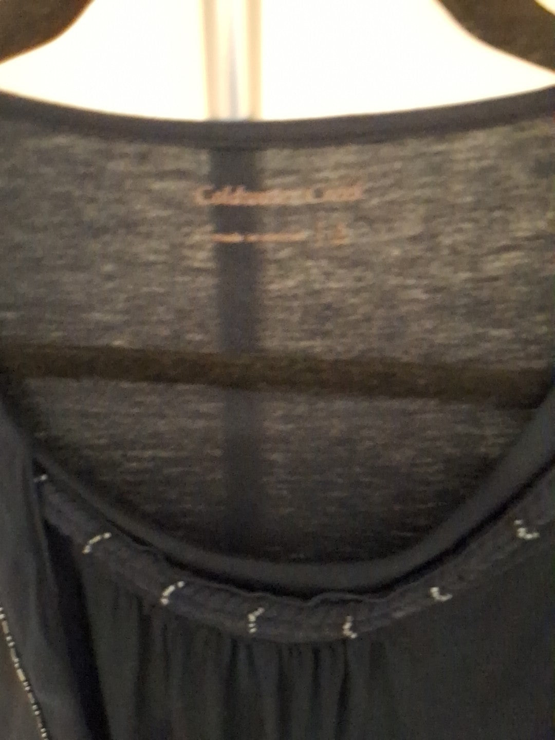 Coldwater Creek Small NWT Blue Sleeveless Braided Embellished Neck Womens Top