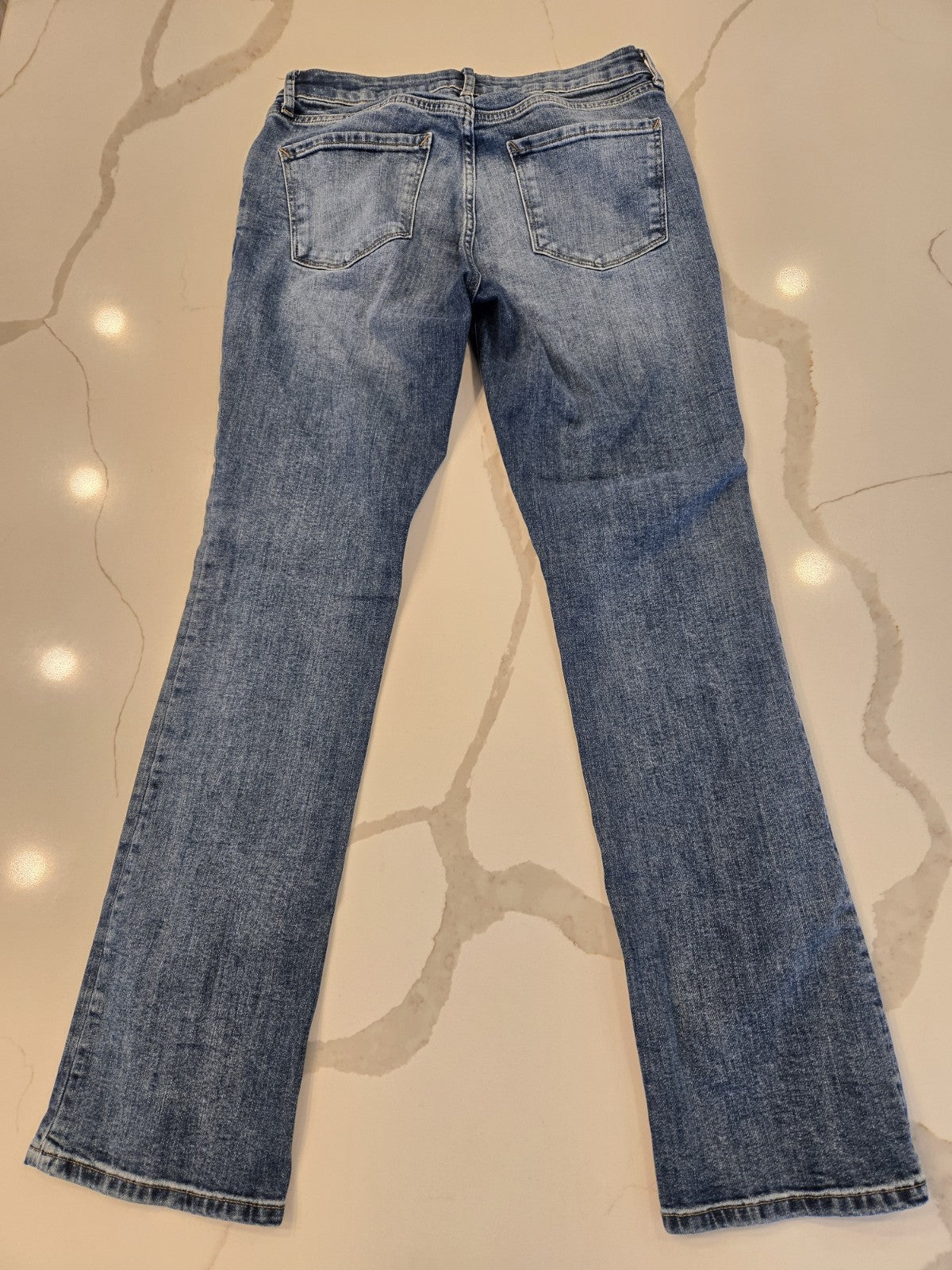 a.n.a. Women's 6 Mid-Rise Slim Bootcut Jeans Medium Wash Blue Denim Y2K