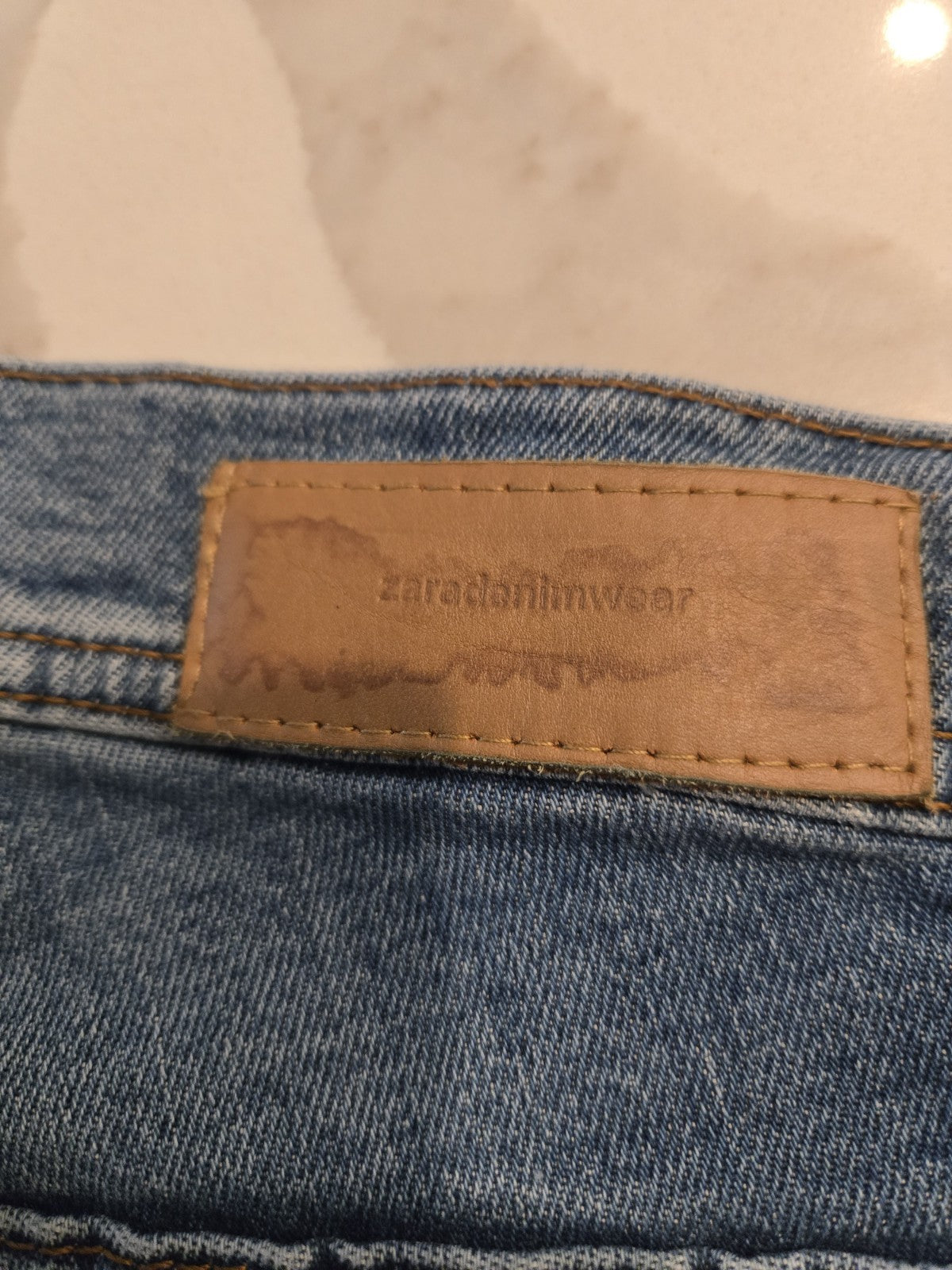 ZARA Size 30 Slim Fit High Rise Medium Wash Denim Womens Classic Blue Jeans