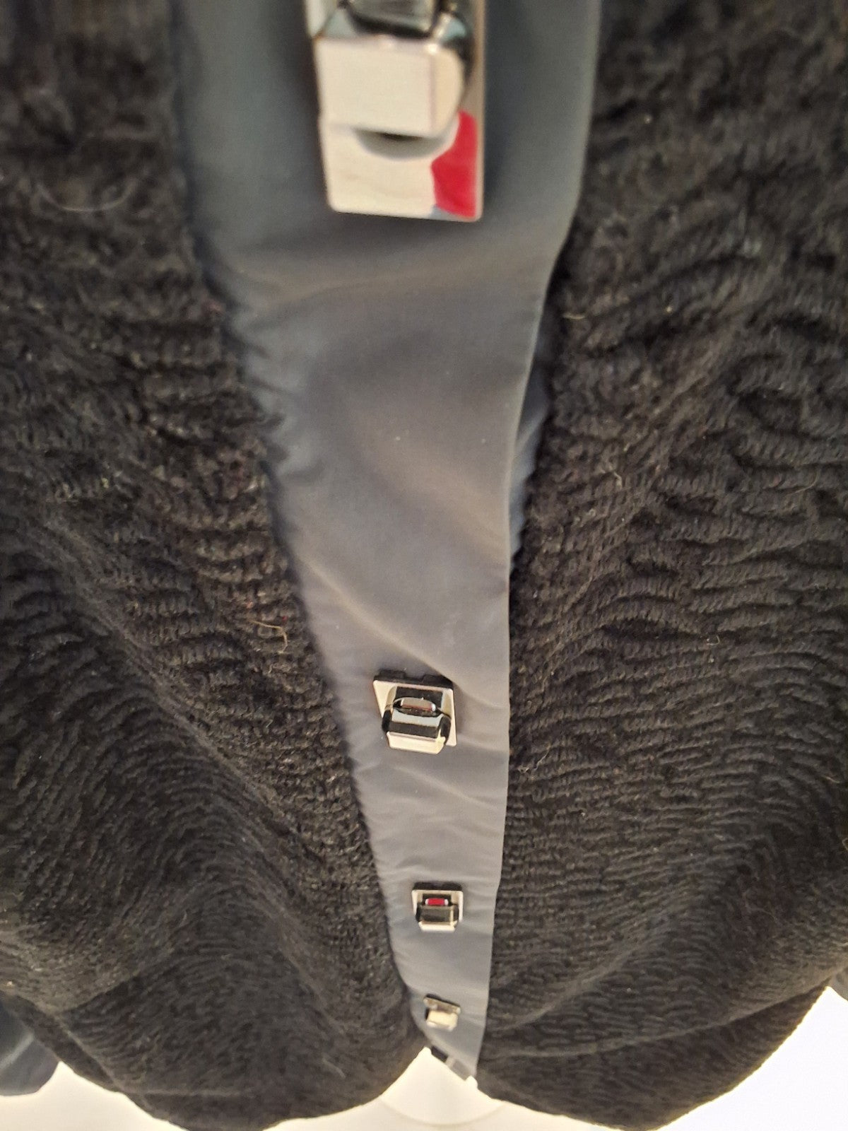 Carol Anderson M/L Faux Astrakhan Fur Jacket Textured Stand Collar Dk Academy