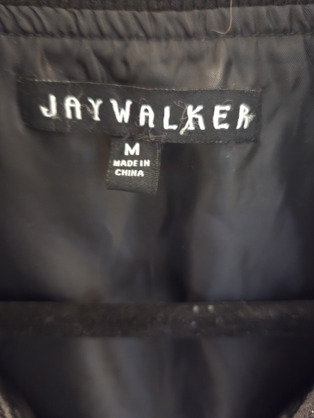 Bomber Jacket M Mens Jaywalker Black Ruched Sleeve Flight MA-1 Coat M