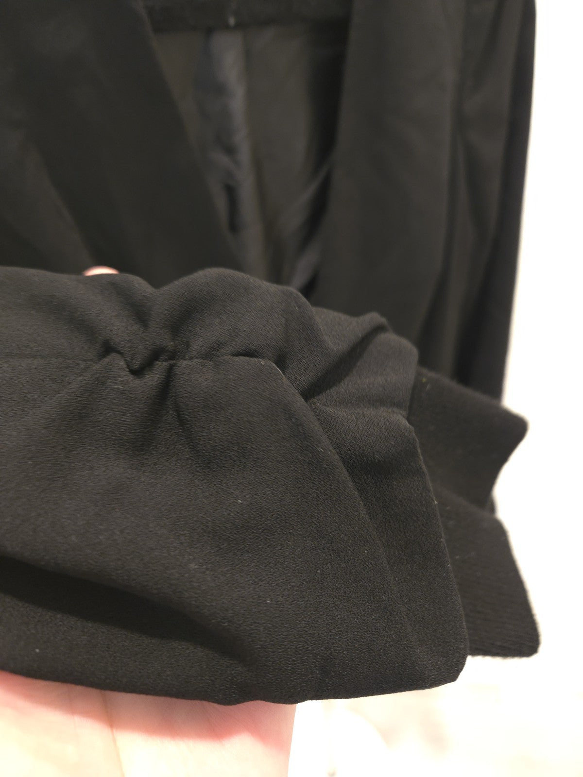 Adrianna Papell Black Single Button Blazer V-Neck Collarless M Size 10 Jacket