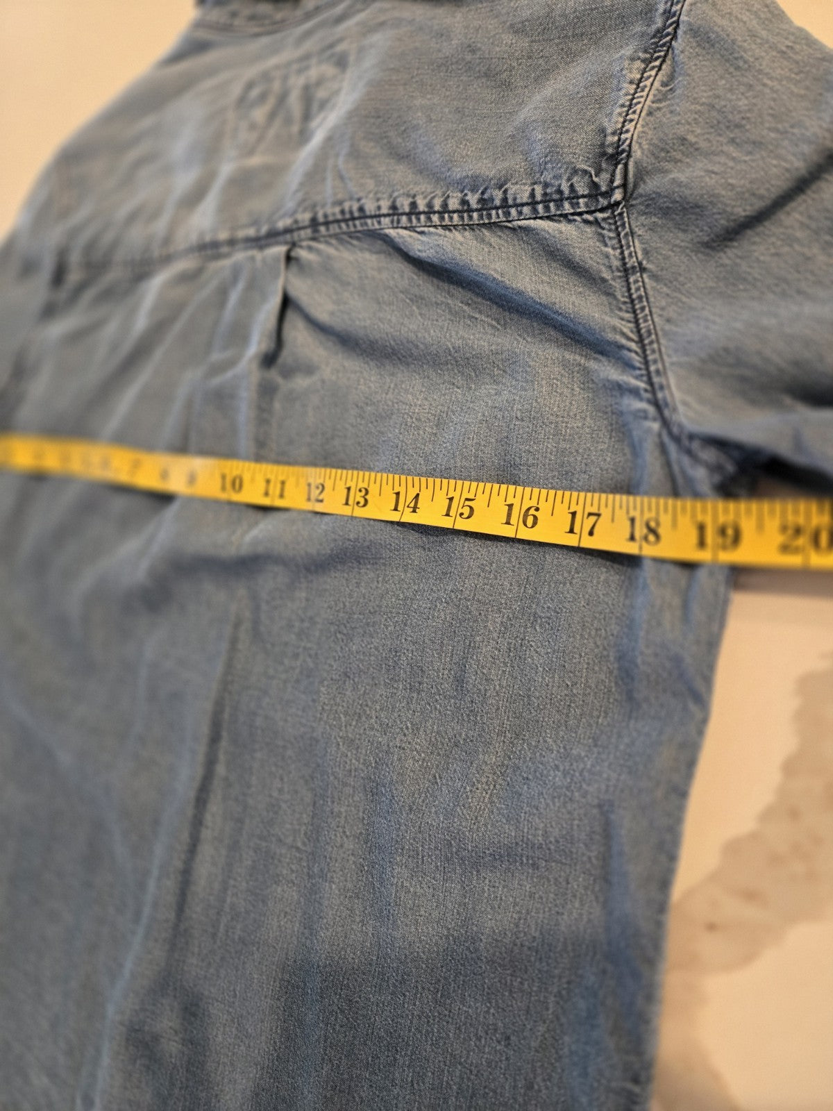 Express Boyfriend Chambray Small Denim Shirt Womens Button Down Dark Blue