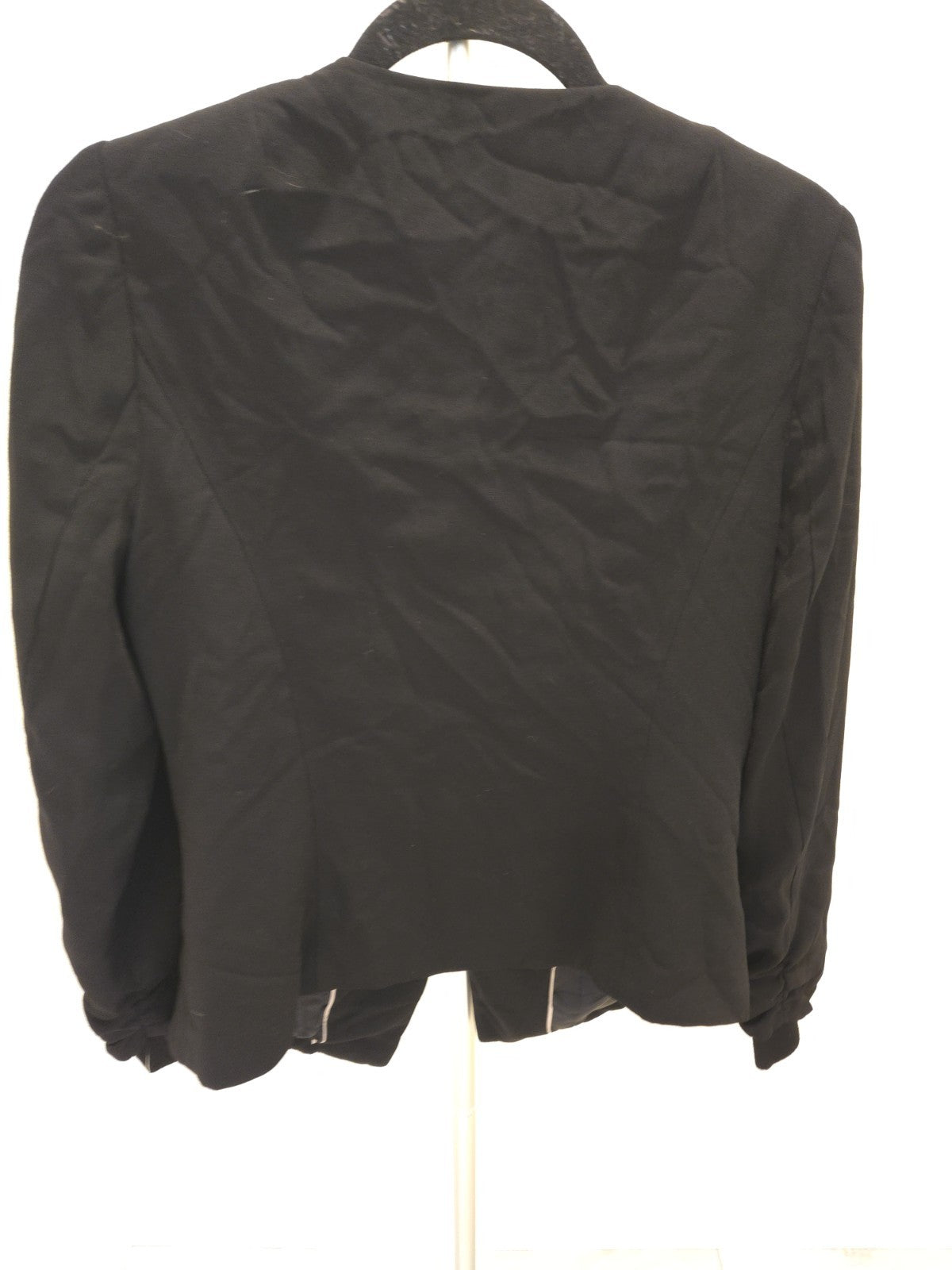 Adrianna Papell Black Single Button Blazer V-Neck Collarless M Size 10 Jacket