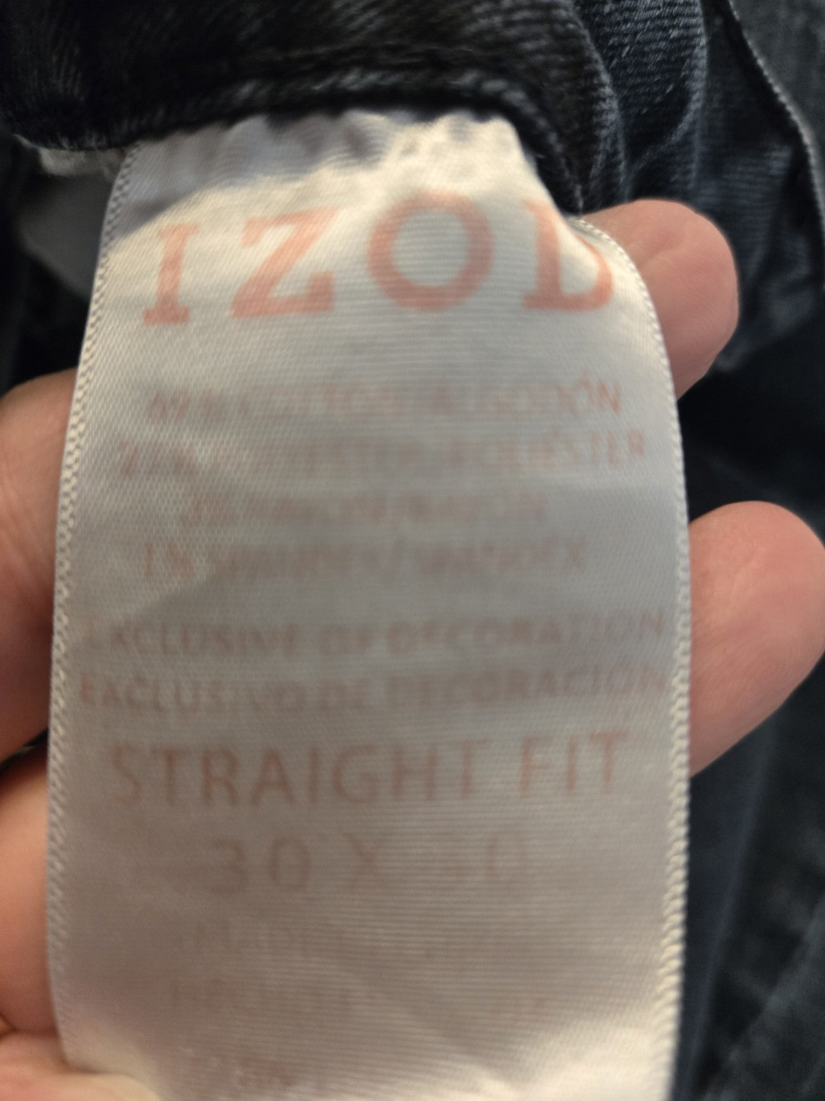 IZOD Men's 30x30 Comfort Stretch Straight Leg Jeans Dark Wash Indigo