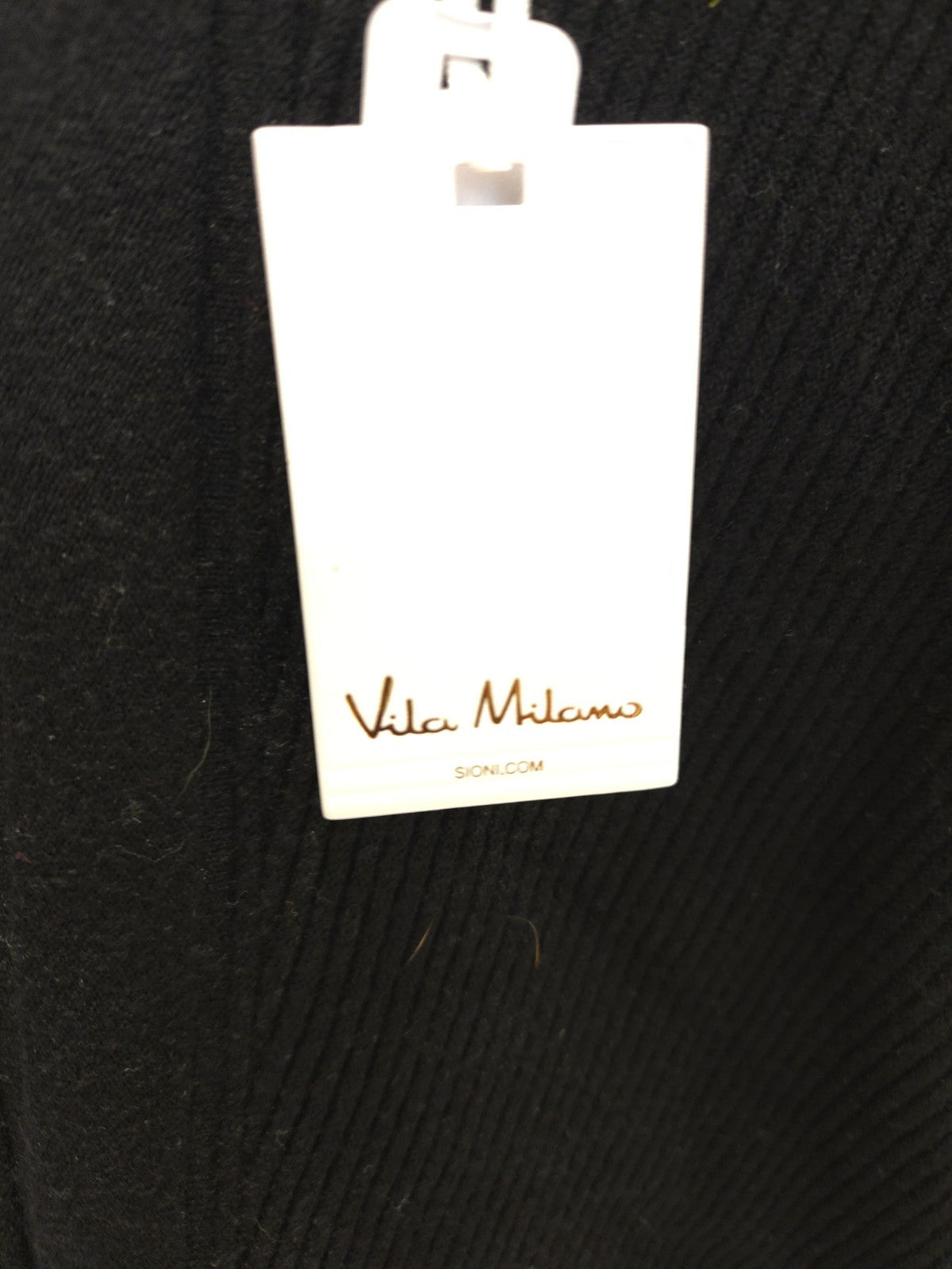 Vila Milano Small Black Batwing Dolman Back Faux Button NWT Sweater Knit Y2K