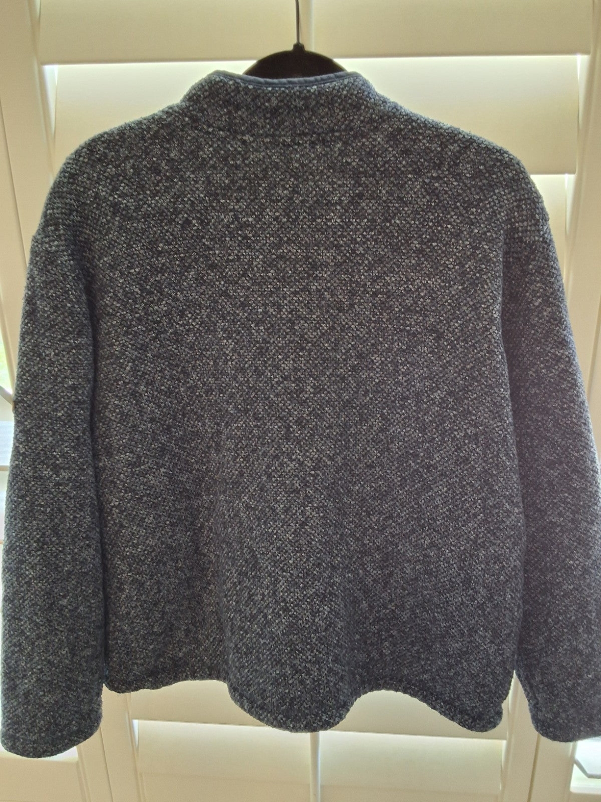 Orvis Men's L Classic Collection Quarter-Zip Sweater Fleece Lined Navy Blue